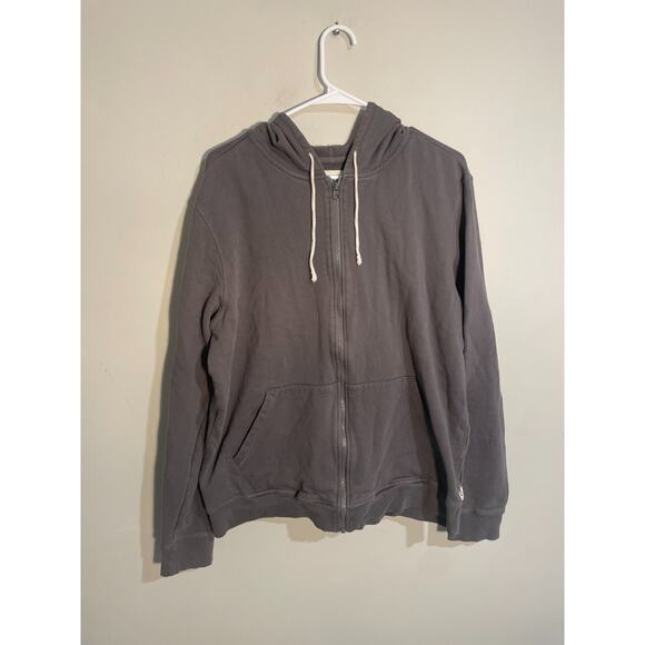 PACT XL 100% Organic Cotton Unisex, Mens, Dark Gray Zip-Up Hoodie - Picture 1 of 11